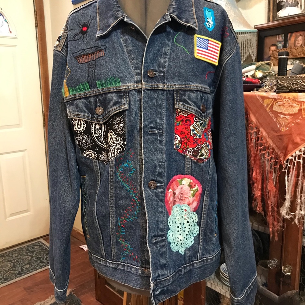 Upcycled Levi Strauss denim jacket